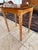 Pair (2) Solid Cherry Wood Side Occasional Tables Ovid Rectangular Shape tapering in at corners with slim straight tapered...