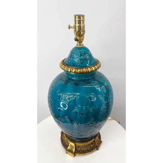 Early 20th Century Dragon Lamp With Ormolu Mounts For Sale - Image 12 of 18