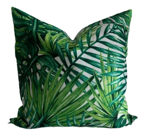 Contemporary Miami Palm Leaves Pillow Cover
