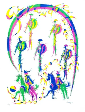 La Cuadrilla - Original Lithograph by Rafael Alberti - 1970 1970