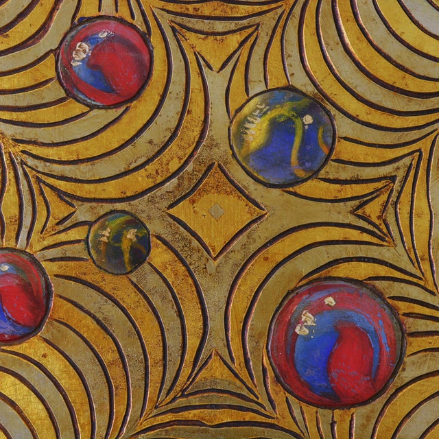 Giuseppe Caiafa, Sospensione Ottica, 2025, Carved Wood with Gold and Silver Leaf For Sale - Image 6 of 9