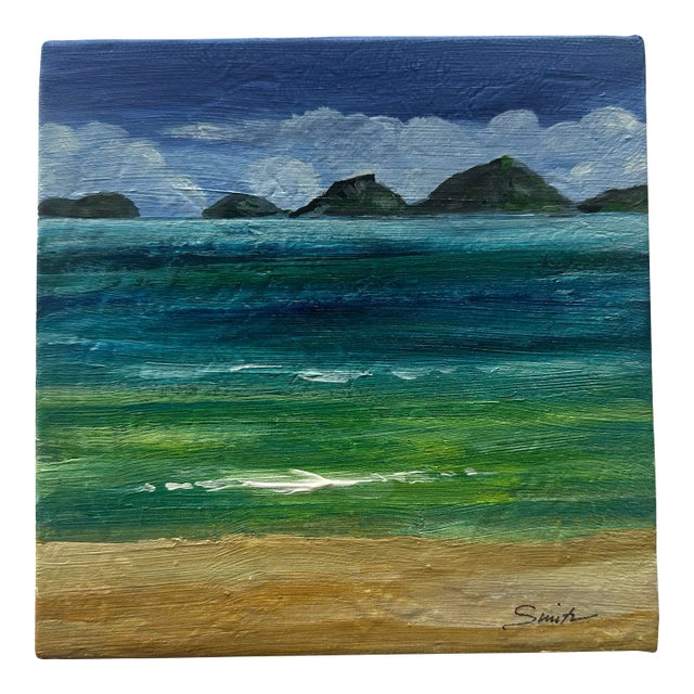 Original Acrylic Seascape Painting “Somewhere in Hawaii” by Nancy Smith For Sale