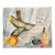 1950’s Original Modernist Watercolor Painting Still Life With Bird & Fruit For Sale