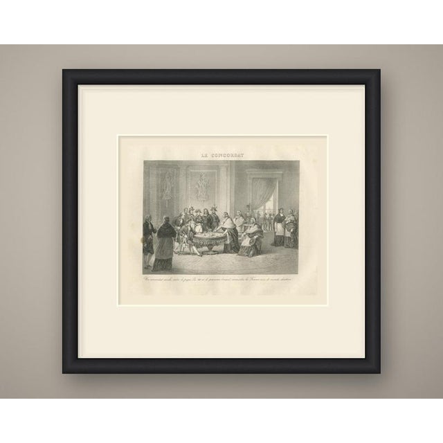 An original antique lithograph from madou's vie de napoléon, published at brussels in 1827, lettered "le concordat" in...