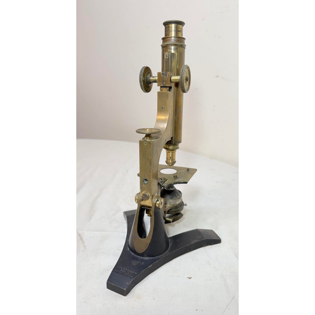 Rare Antique 1876 J Zentmayer Philadelphia Usa Brass Lab Microscope 19th Century For Sale - Image 13 of 14