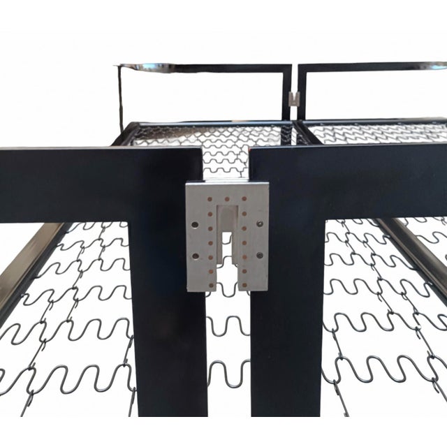 Gavina Black Vanessa Double Bed by Tobia Scarpa for Gavina, Italy, 1970s For Sale - Image 4 of 6