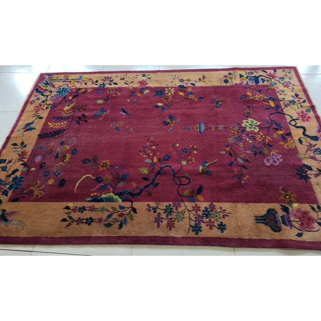 1920s Chinese Art Deco Carpet ( 6' x 8'8" - 183 x 264 ) This circa 1920s Chinese Art Deco rug is a collector’s dream,...
