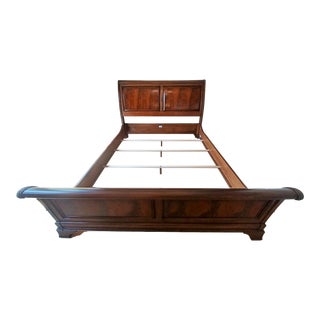 Ethan Allen Cal King Somerset Mahogany Sleigh Bed For Sale