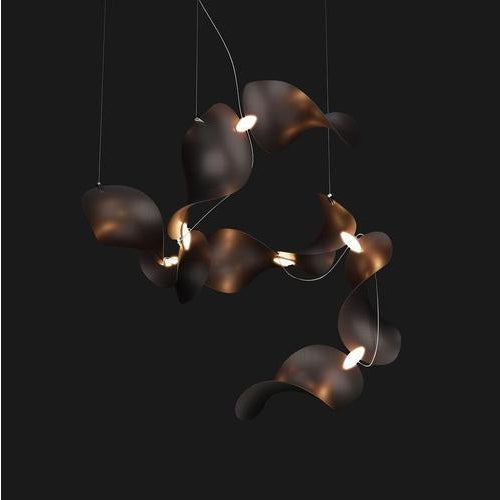 Not Yet Made - Made To Order Dune 8 Spiral Chandelier in Aluminum with Silver Anodized Finish by Moss Objects For Sale - Image 5 of 18