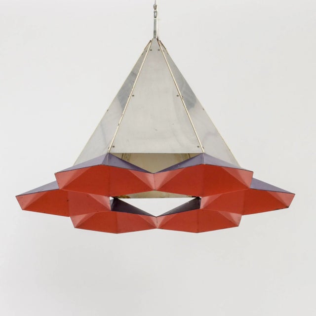 Mid-Century Modern Metal Pendant Lamp, 1960s For Sale - Image 3 of 8