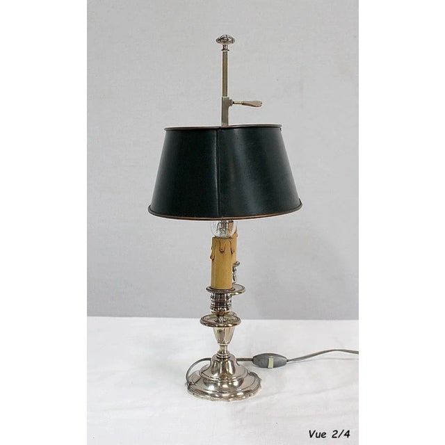 Silver-Plated Metal Table Lamp For Sale - Image 18 of 18