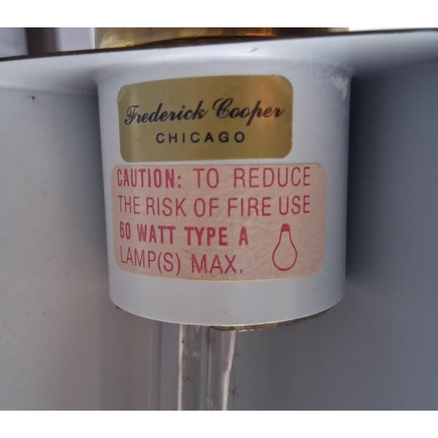 Metal C 1970 Frederick Cooper Brass Bankers Style Adjustable Floor Lamp For Sale - Image 7 of 9