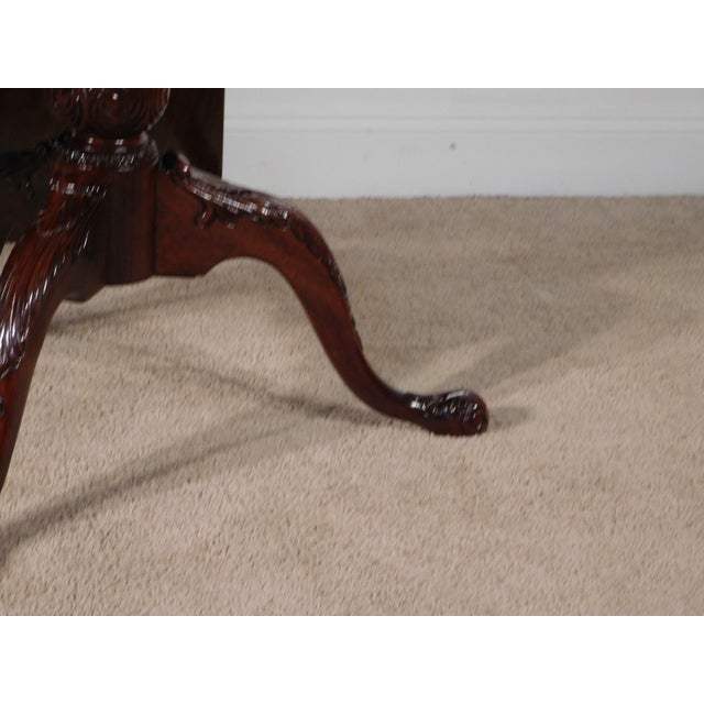Drexel 18th Century Collection Ball & Claw Inlaid Banded Dining Table W Two Leaves For Sale - Image 9 of 17