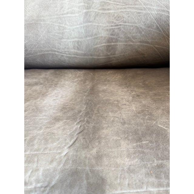 1970s Swiss De Sede Ds-47 Grey Neck Leather Two Seat Sofa For Sale - Image 10 of 10