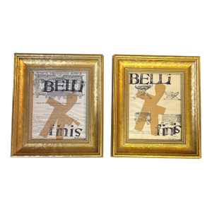 Two Contemporary Original Wayne Cunningham Running Man Collages - Set of Two