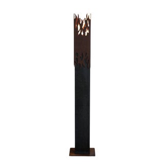 Dark Oak Column and Garden Torch Flame by Stefan Traloc For Sale