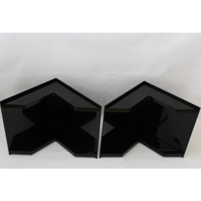 Glass Haziza Style Modern Black Acrylic Coffee Table For Sale - Image 7 of 12
