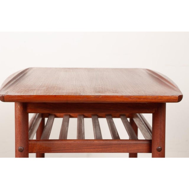 Wood Teak Model PJ 107 Coffee Table with 2 Levels by Grete Jalk for Poul Jeppesen, 1960s For Sale - Image 7 of 16