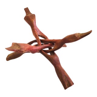 Vintage Folding Wood Stand For Sale