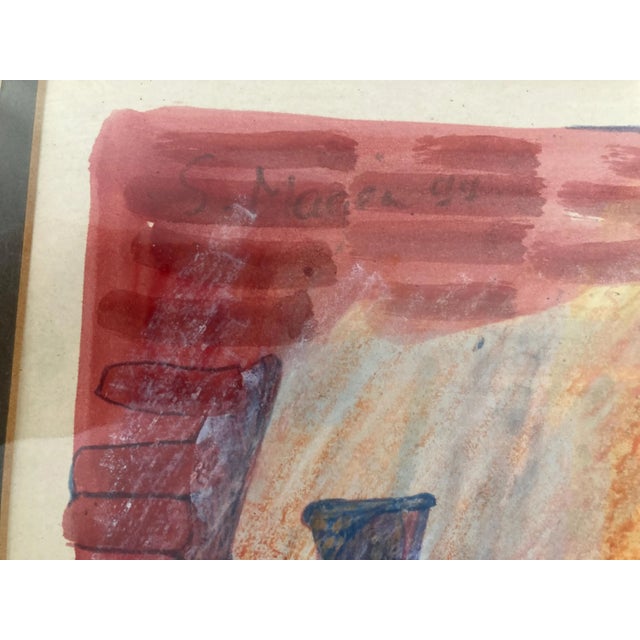 Bold, introspective, and emotionally resonant—this one-of-a-kind expressionist painting offers a powerful study in color...