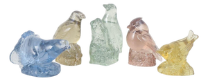 Art Glass Bird Figurines by Paul Hoff for Kosta Boda / WMF, 1980s, Set of 5