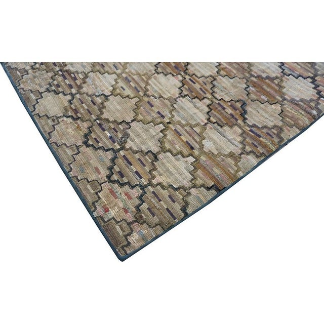 Antique American Hooked Rug Room Size Multicolor, Country of Origin: American USA Rugs, Circa Date: 1890s. This...