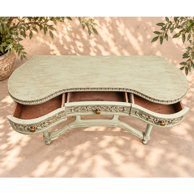 20th Century Louis XVI Dressing Table Console with Three Drawers, 1890s For Sale - Image 6 of 8