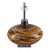 Late 20th Century Mid-Century Modern Art Glass Brown Swirl Lucite Base Table Lamp For Sale - Image 9 of 9