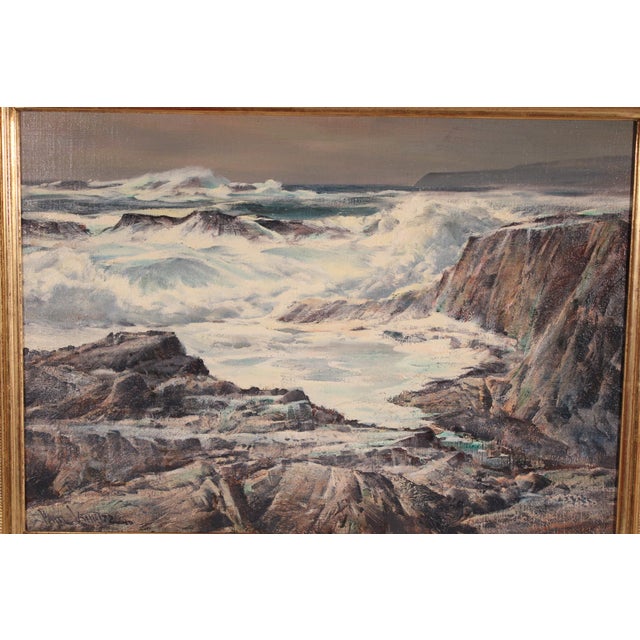 Coastal Seascape Painting by Paul Lauritz (1889-1975) For Sale In Los Angeles - Image 6 of 11
