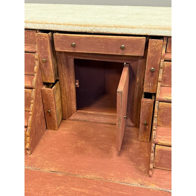 Early 19th C. Swedish Gustavian Style Painted Drop Front Writing Desk For Sale - Image 10 of 10