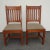 1990s Pair of Vintage L. & J. G. Stickley Mission Cherry Wood Side Chairs For Sale - Image 5 of 12
