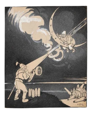 Gabriele Galantara - Shoot Missiles - Ink and Watercolor - 1910s