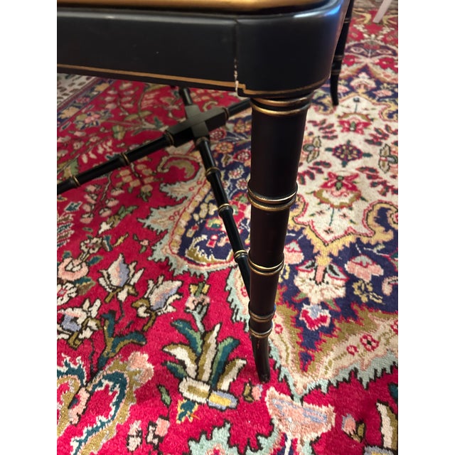 Black & Gold Chinoiserie Style Tray Coffee Table For Sale In Philadelphia - Image 6 of 11