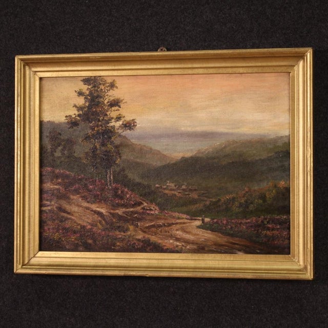 French Artist, Small Romantic Landscape, 1920, Oil on Canvas, Framed For Sale - Image 4 of 16