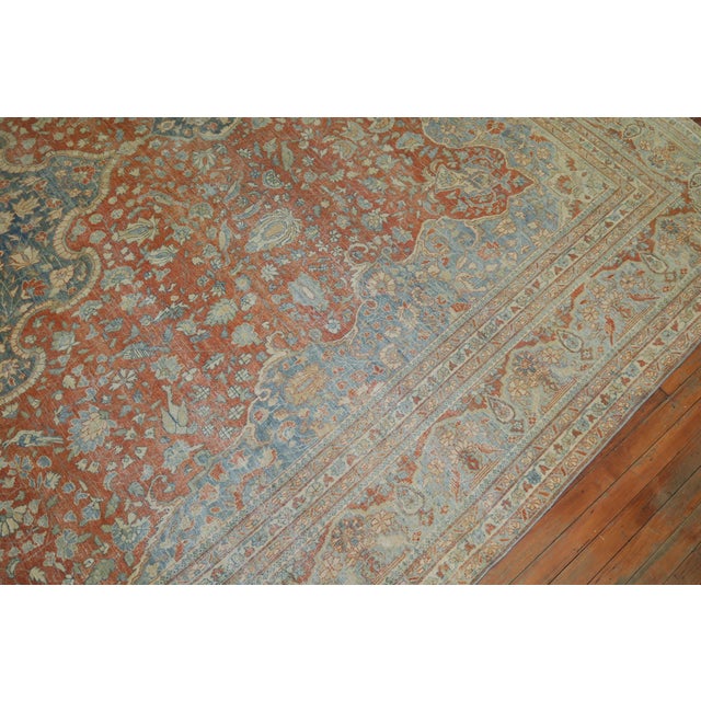 Zabihi Collection 19th Century Antique Mohtasham Kashan Room size Rug - 12' x 17'5" For Sale - Image 4 of 12