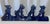 Chinoiserie Vintage Cobalt Blue Chinese Ceramic Roof Tile Figurines - Set of 4 For Sale - Image 3 of 18