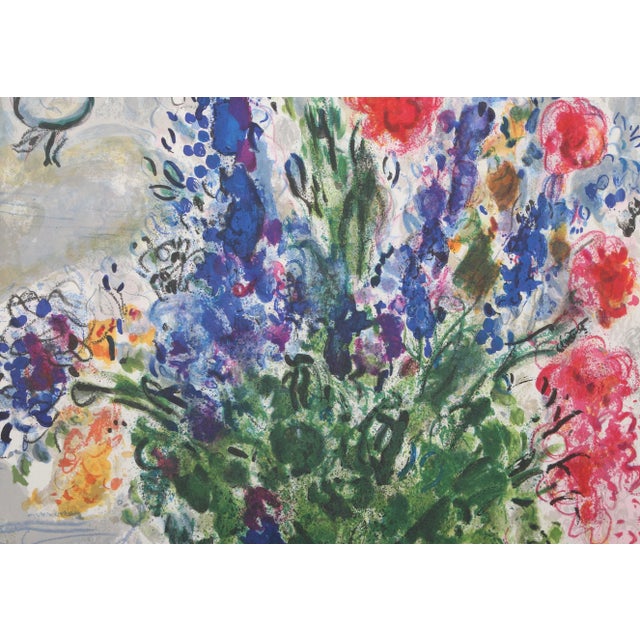 Modern Les Lupins Bleus, Marc Chagall Lithograph For Sale - Image 3 of 5