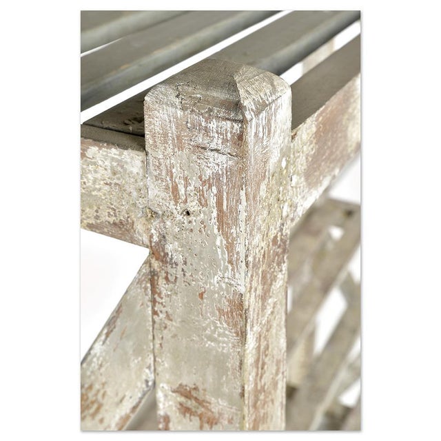 Shelf on Patinated Wooden Legs For Sale - Image 6 of 7