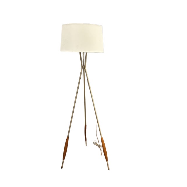 Mid-Century Modern Tripod Floor Lamp in the Style of Gerald Thurston for Lightolier Description: Bring iconic mid-century...