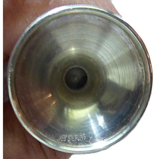 Vintage Sterling Silver Italian Individual Salt & Pepper Shakers, Small Dish & American Petite Caviar Vodka Cups- 11 Pieces For Sale - Image 13 of 15