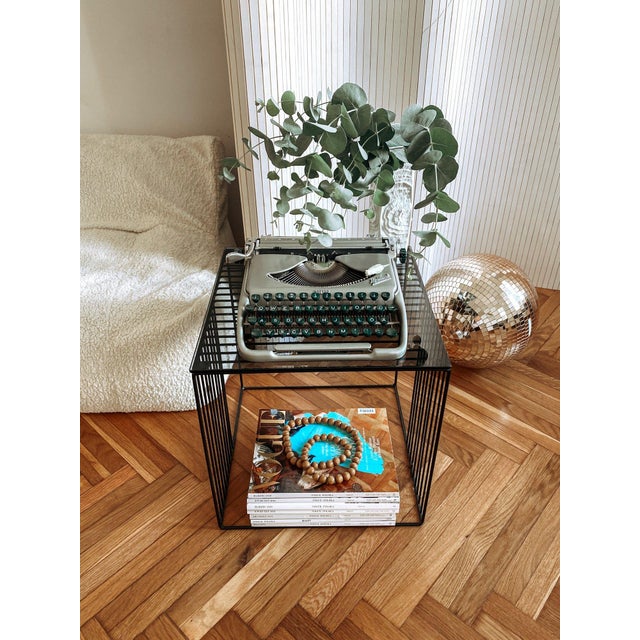 Metallic Green Brillant Junior Typewriter with Zippered Case by Groma for Neckermann, Germany, 1950s For Sale - Image 12 of 13