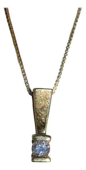 The Adelaide: Ladies 14K Gold and Diamond Tension Style Necklace