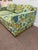 Bernhardt 1960s Mid Century Modern Loveseat by Flair Furniture in Bold Blue Green Floral Upholstery For Sale - Image 4 of 10