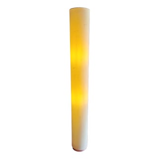 Vintage Floor Lamp with Cylindrical White Fabric Shade, 1930s For Sale