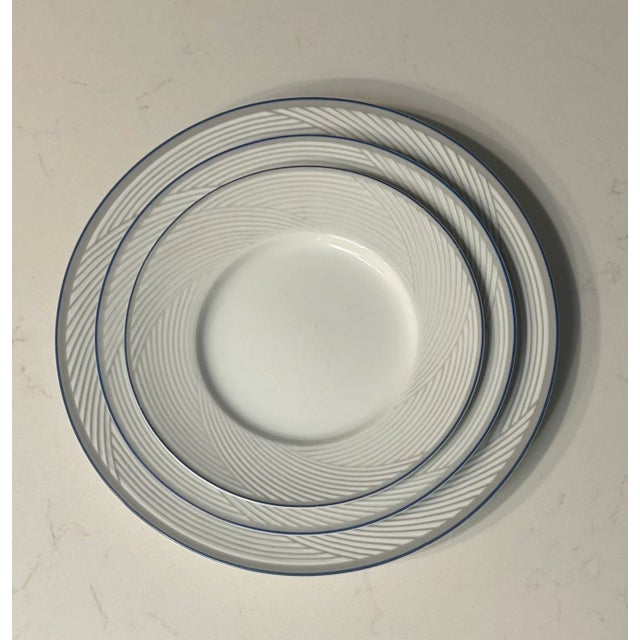 Blue 1980s Dansk “Tapestry” by Jack Lear Larson Dinnerware - 10 Pieces For Sale - Image 8 of 12