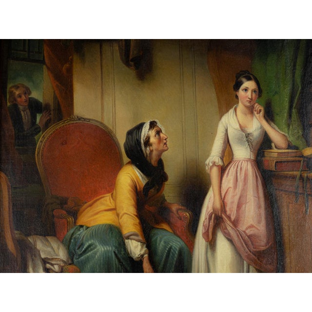 Baroque Paul-Émile Destouches, The Scolded Girl, 19th Century, Oil on Canvas, Framed For Sale - Image 3 of 9