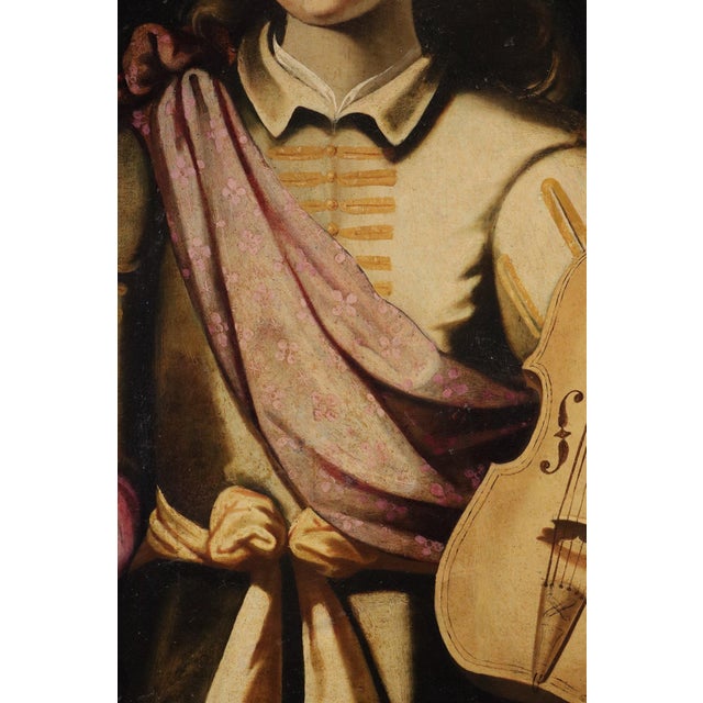 17th Century Workshop of Simone de Magistris, Saint Genesius de Magistris, 1600, Oil on Canvas For Sale - Image 5 of 16