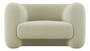 Jacob Armchair in Fabric Boucle Beige by Collector Studio