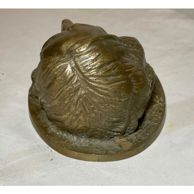 Metal 1940s Very Heavy Religious Jesus Christ Brass Wall Plaque Relief Sculpture Statue For Sale - Image 7 of 9