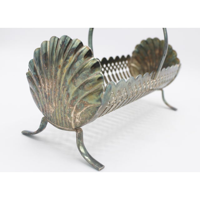 Vintage English Silver Plate Biscuit Tray For Sale - Image 9 of 9